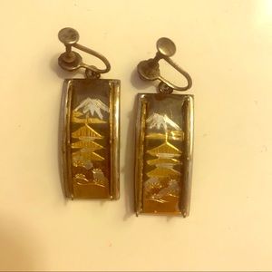 Gold vintage earrings from China